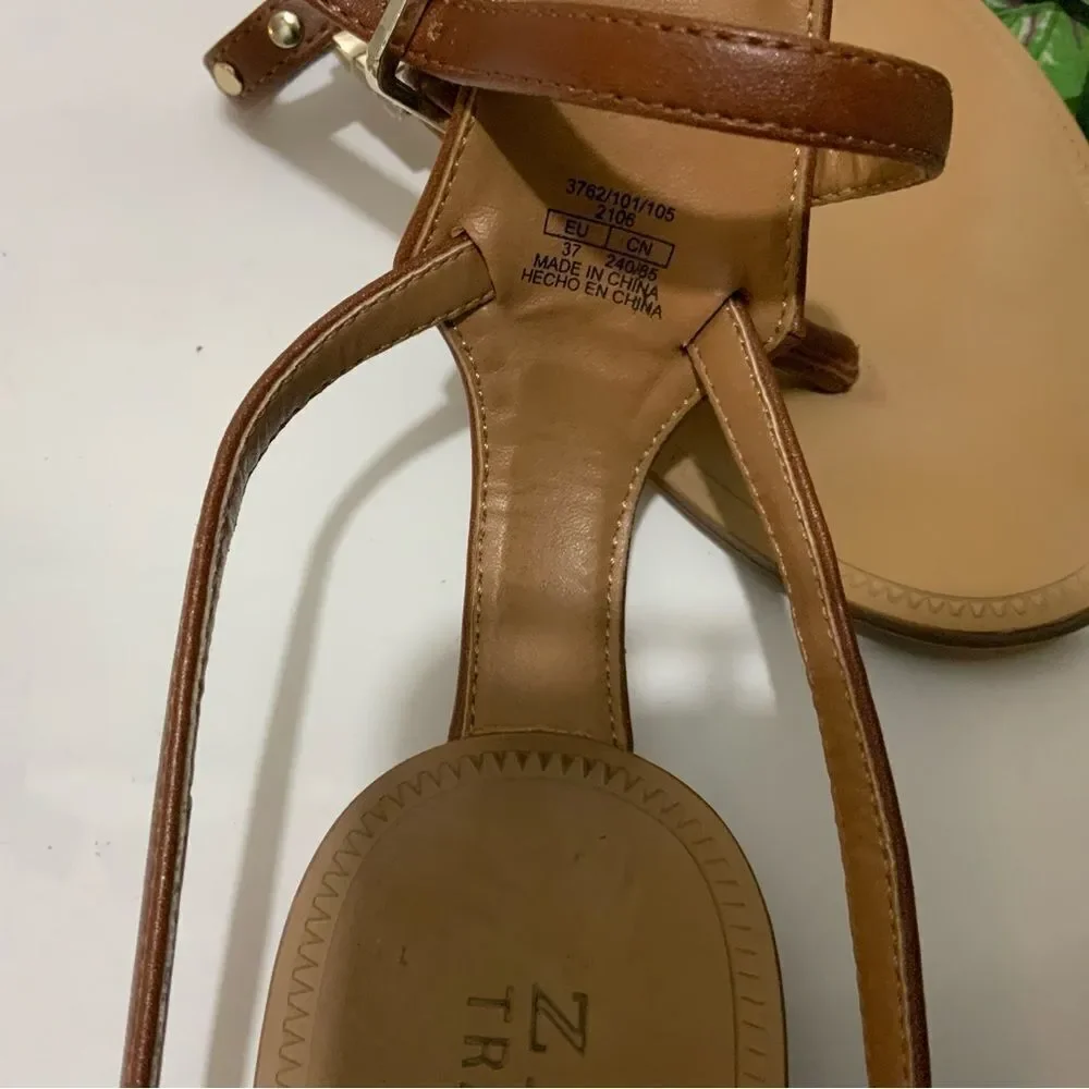 Zara Trafaluc Strappy Sandals Size 37 - Picture 3 of 8